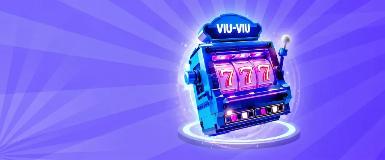 ViuViu gokautomaat met 777 op een paarse achtergrond